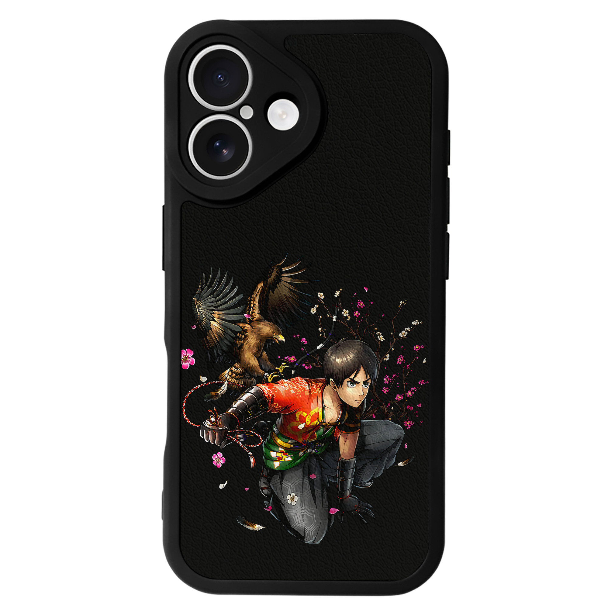 （画像用） 進撃の巨人 エレン･イェーガー Attack on Titan Eren Jäger 【iPhone 16シリーズ対応】シリコンスマホケース（レザー調） 材質：シリコン